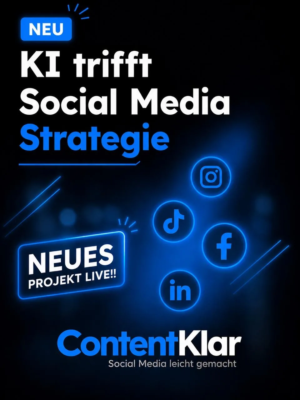 Beispiel-Posting – KI trifft Social-Media-Strategie, ContentKlar Launch