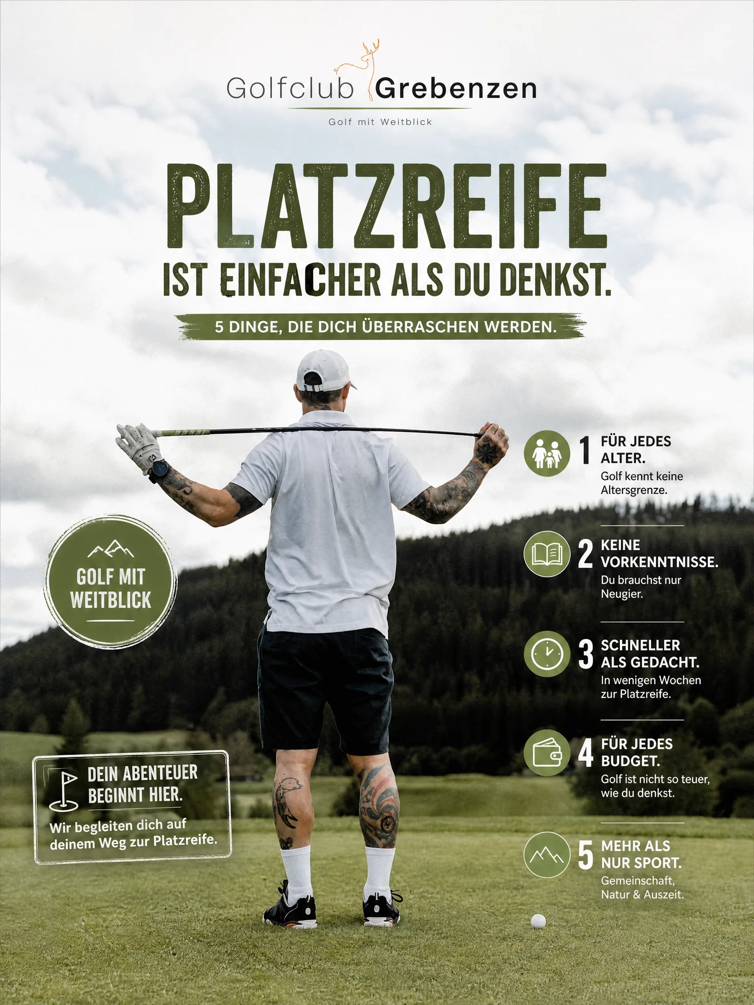 Beispiel-Posting für den Golfclub Grebenzen – Platzreife