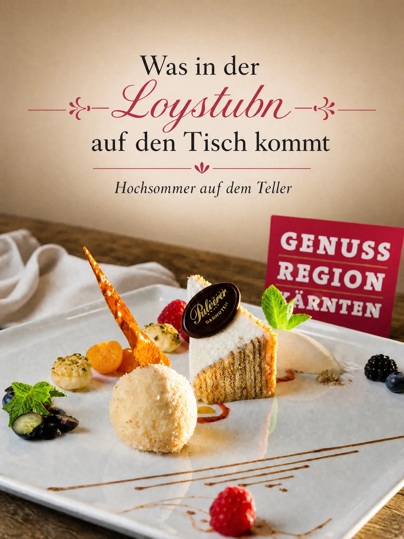 Beispiel-Posting für die Loystubn – Hochsommer auf dem Teller, Genussregion Kärnten